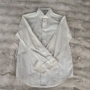 Calvin Klein Textured White boys Dress Shirt